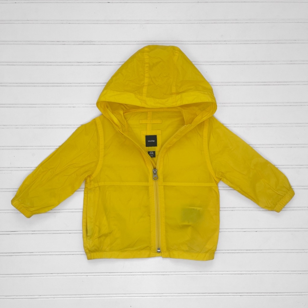 GAP EUC Classic Bright Yellow Light Weight Rain Jacket